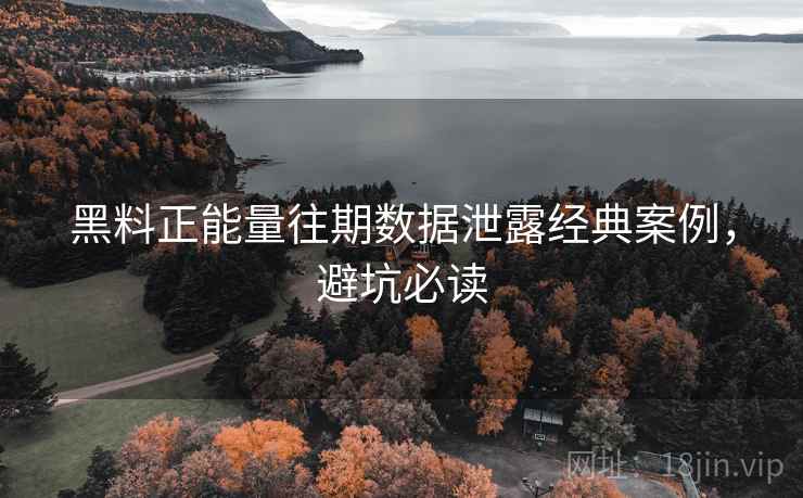 黑料正能量往期数据泄露经典案例，避坑必读