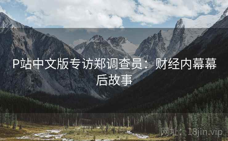 P站中文版专访郑调查员：财经内幕幕后故事