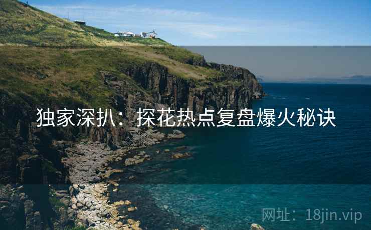 独家深扒：探花热点复盘爆火秘诀