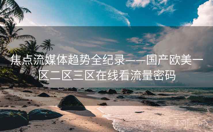 焦点流媒体趋势全纪录——国产欧美一区二区三区在线看流量密码